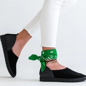 Suggies Bendy Black Italian Leather Slip On Shoes Size 8